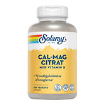 Solaray Cal-Mag Citrat + D-vitamin | 180 kapslar
