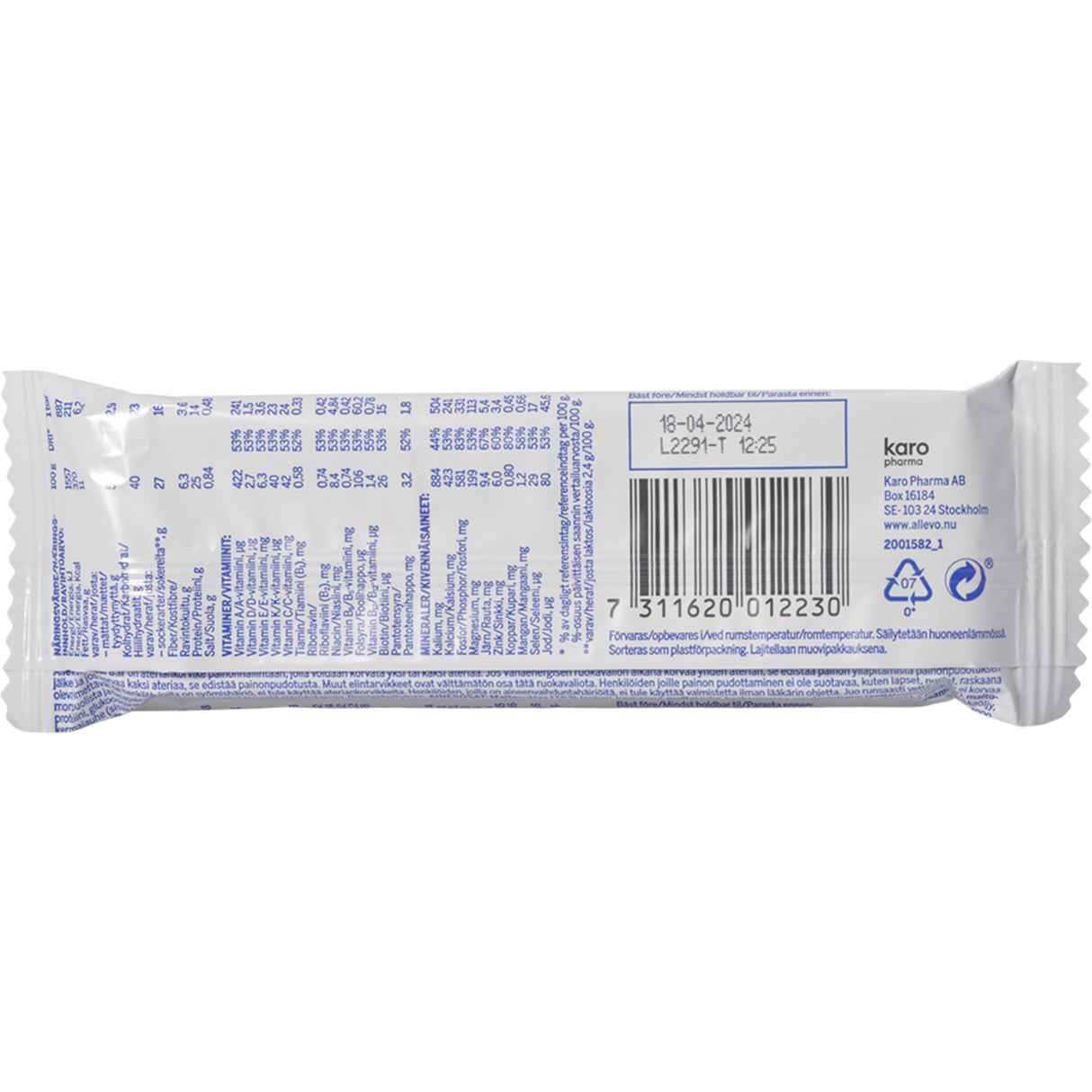 One Meal Toffee Bar