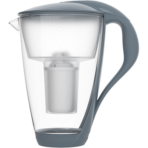 Vannfilter Kanne 2,0l Glas, Stålgrå