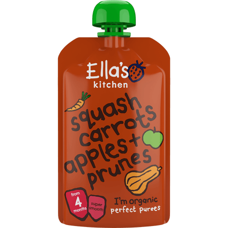 Ellas Kitchen Babymos 4 mån+ Butternut, Morot, Äpple och Katrinplommon Ekologisk | 120 g