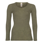 Engel Natur Blus Merinoull & Silke Olive | Stl. 34/36