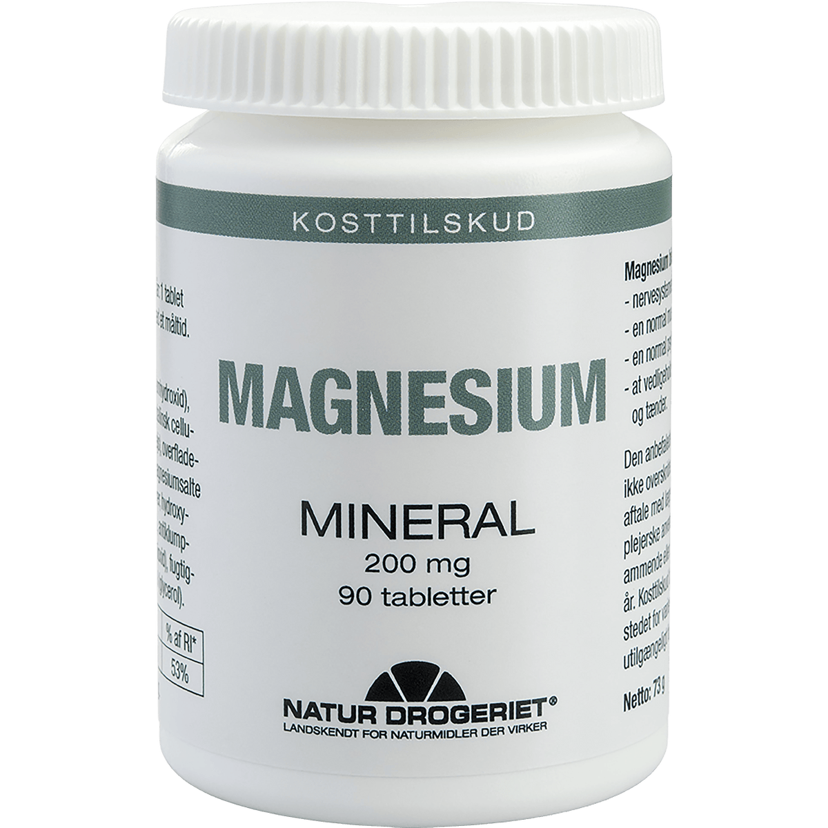 Natur-Drogeriet Magnesium 200 Mg | 90 tabletter