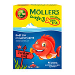 Möller's Tran Möllers Tran Omega-3 Fisk Jordgubb | 45 gummies