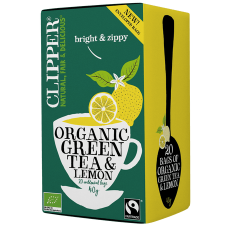Clipper Grönt Te m. Citron Ekologisk | 20 påsar