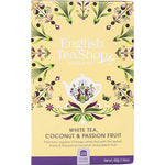 English Tea Shop Vit Te, Kokos & Passionsfrukt, 20 Påsar EKO | 20 påsar