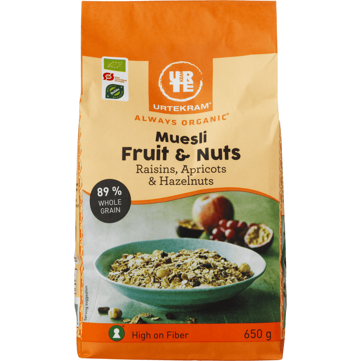 Urtekram Mysli Frukt & Nötter Ekologisk | 650 g