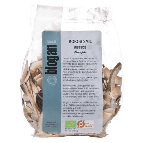 Biogan Rostad kokos med skal Ekologisk | 175 g