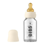 BIBS Baby Glass Bottle Complete Set Latex 110ml (Ivory)
