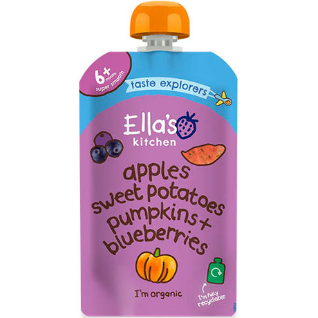 Ellas Kitchen Babymos 4 mån+ Sötpotatis, Pumpa, Äpple & Blåbär Ekologisk | 120 g