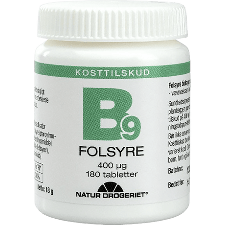 Natur-Drogeriet Folsyra Ekonomipack 400 µg | 180 tabletter