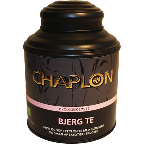Bergblomma Svart/Grön Te i Burk EKO