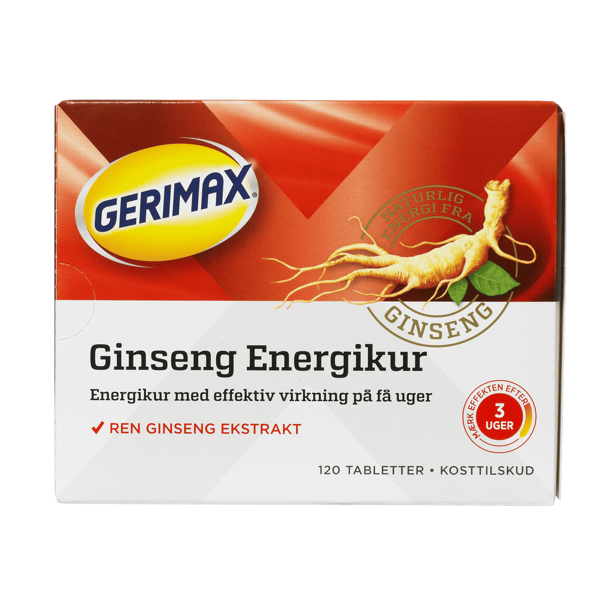 Gerimax Röd Ginseng Energikur | 120 tabletter