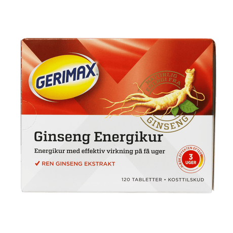 Gerimax Röd Ginseng Energikur | 120 tabletter