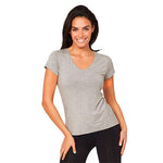 Boody Women´s V-neck T-shirt Ljusgrå | Stl. S