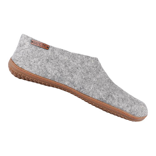 SHU`S hjemmesko med gummi sål - Light grey 42