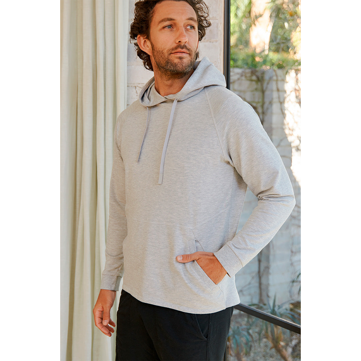 Bambu Herr Pullover Hoodie Ljusgrå