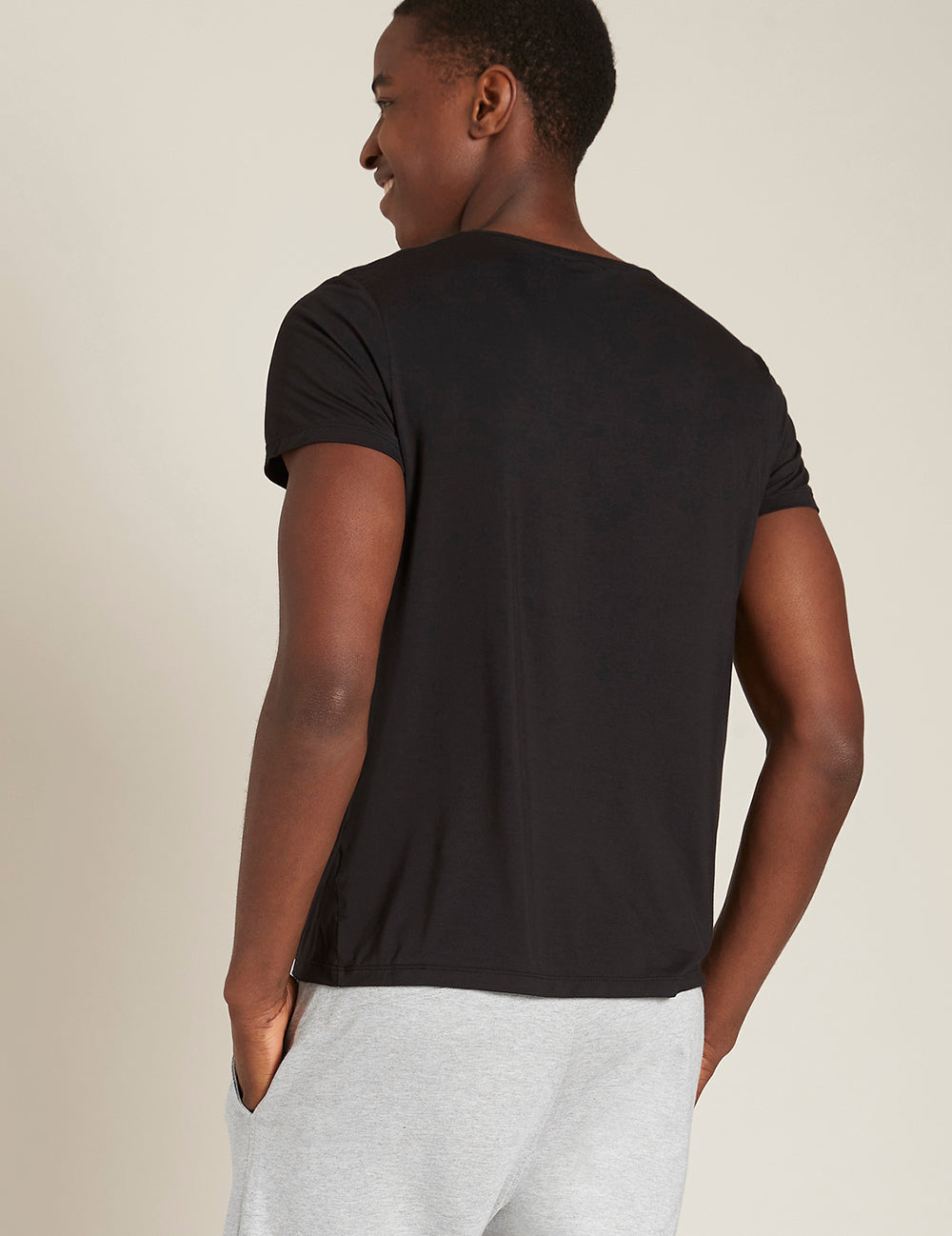 Bambu T-shirt Herr V-hals svart