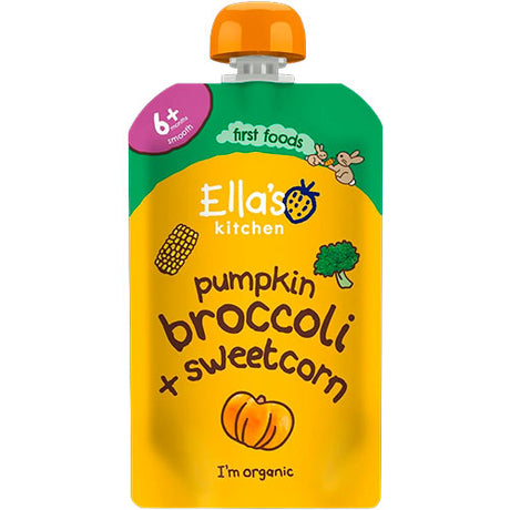 Ellas Kitchen Babymos 4 mån+ Pumpa, Broccoli & Majs Ekologisk | 120 g