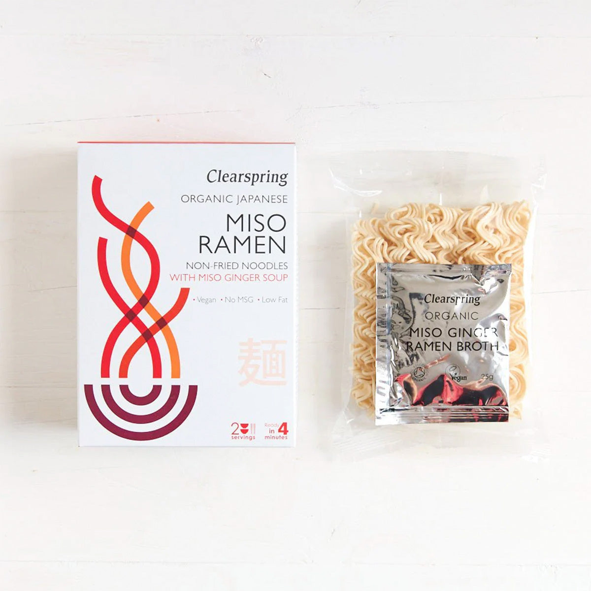Ramen nudlar med Miso- & Ingefärssoppa Ø