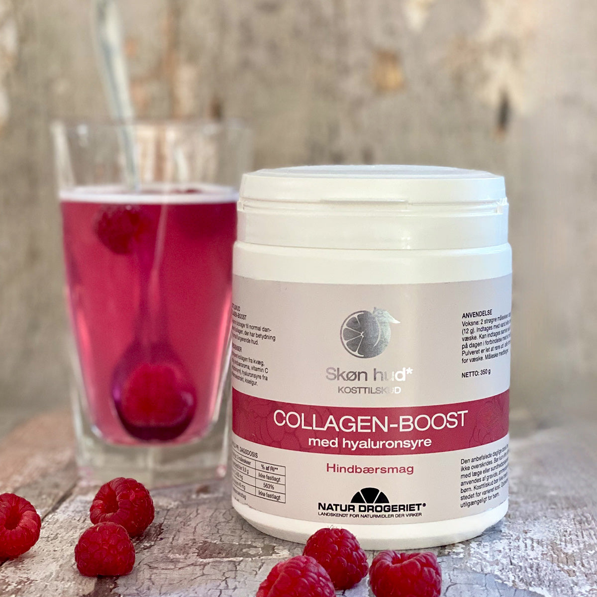 Naturdrogeriet Collagenboost Hyaluronsyra, Hallon