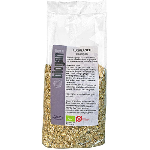 Köp Biogan Rågflingor Ekologisk 500 g - Mecindo – Mecindo.se