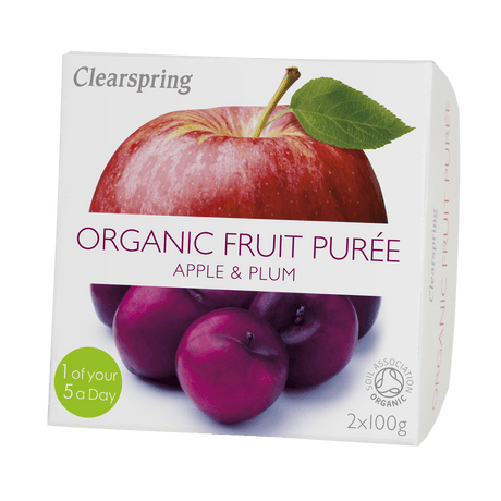 Clearspring Fruktpuré Ekologisk 200 g | Äpple & Plommon