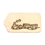 Biogan Liten Smörbräda Med Järnvägsmotiv