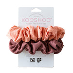 KooShoo Hår Scrunchie Coral Rose 2 Stk
