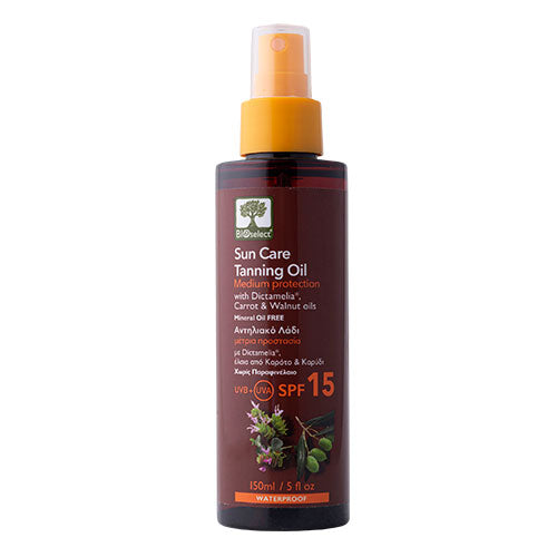 Bioselect Sun Care Tanning Oil Spf 15
