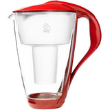 Vannfilter Kanna Glas 2 L Röd