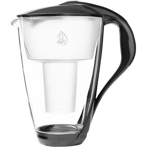 Vannfilter Kanna 2 Liter Glas, Antracitgrå