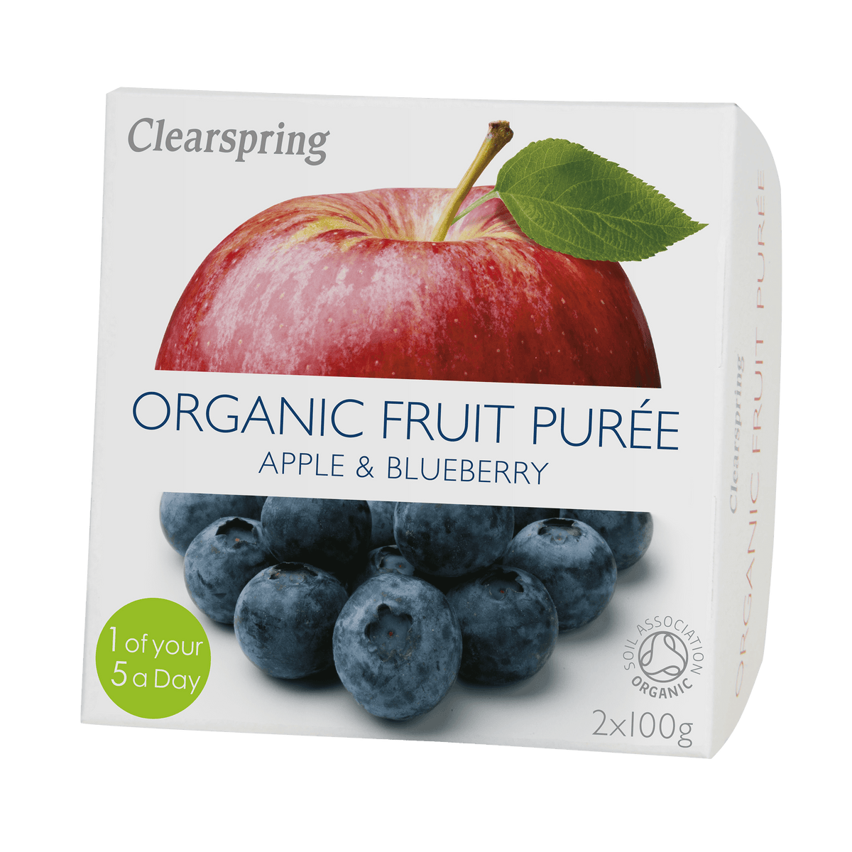 Clearspring Fruktpuré Ekologisk 200 g | Äpple & Blåbär