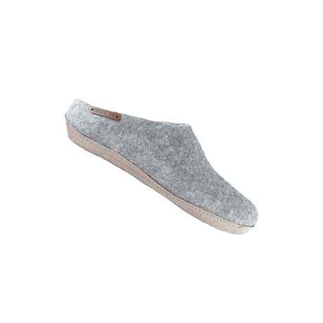 SHU`S hjemmesko med læder sål - Light Grey 40