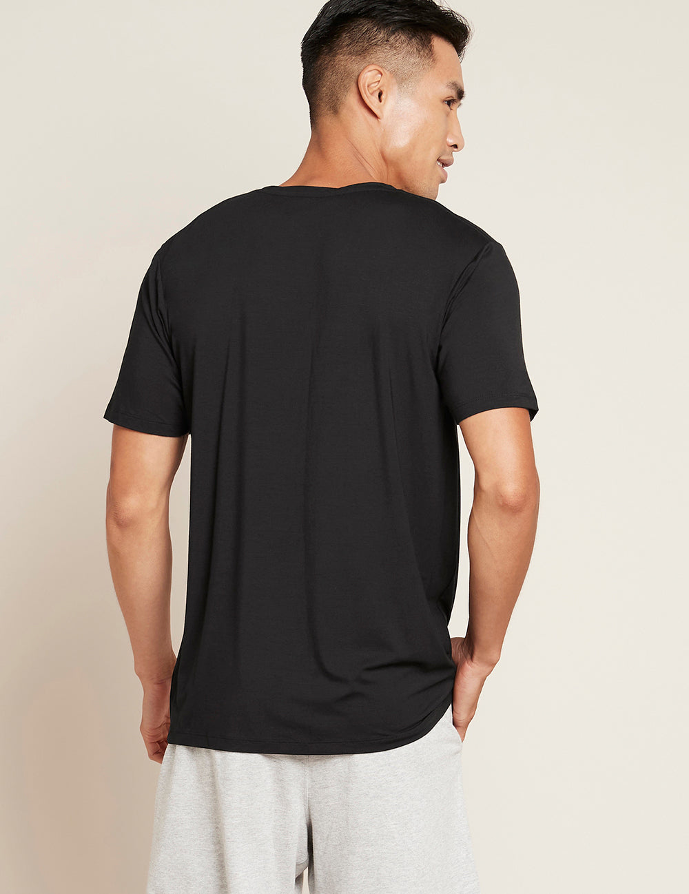 Bambu T-shirt Crewneck Herr Svart