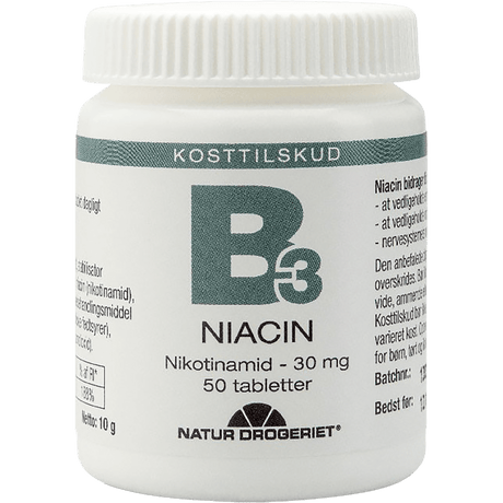 Natur-Drogeriet Niacin (Amid) B3 | 50 tabletter