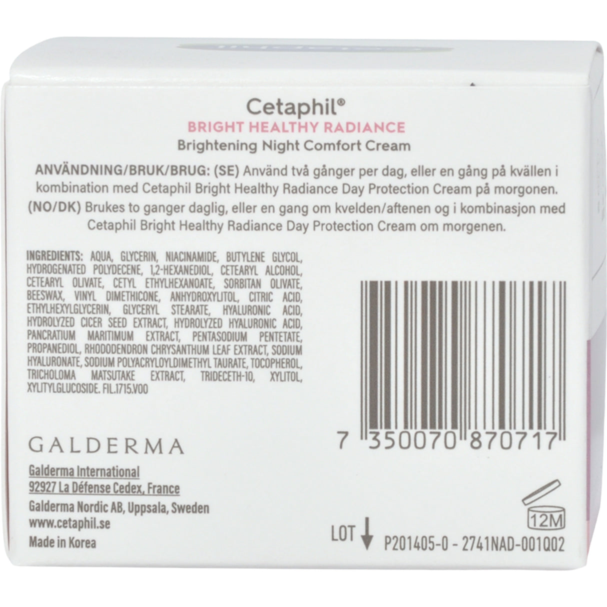 Brightening Night Comfort Cream