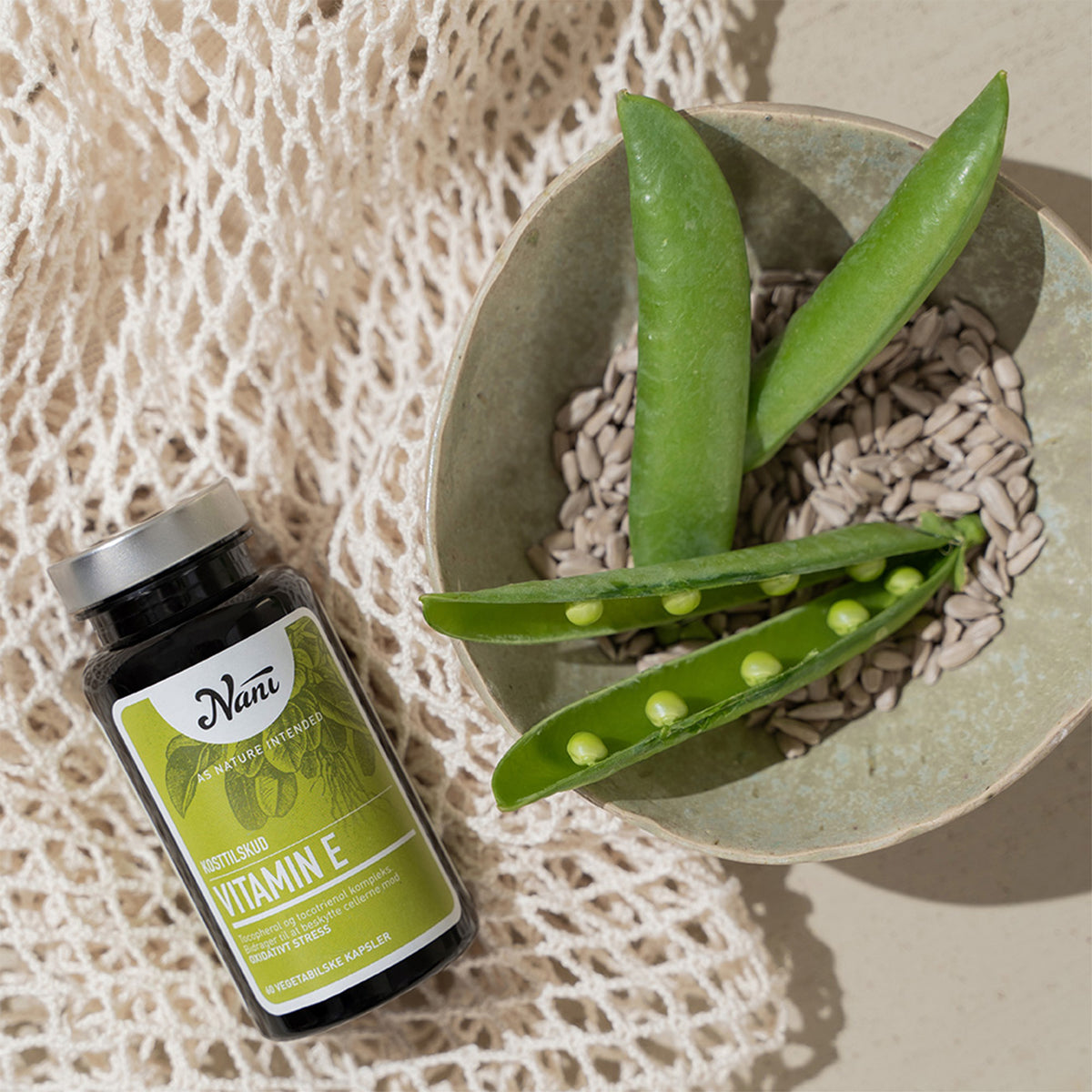 Nani E-vitamin 100 % vegetabilsk | 60 kapslar