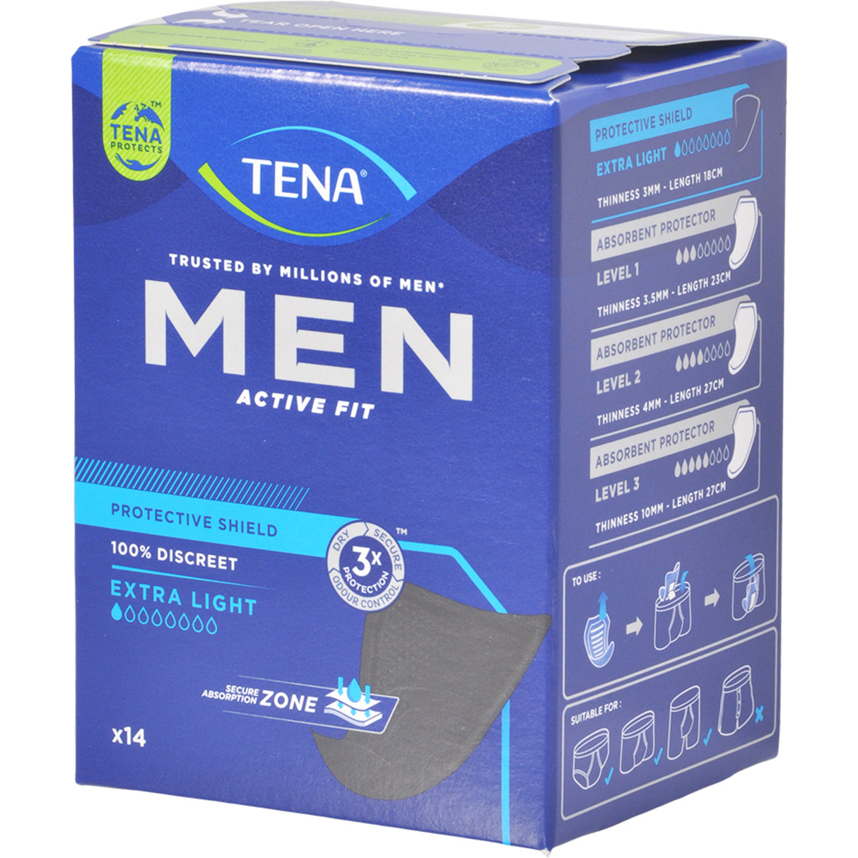 Men Level 0 Inkontinens Inlägg Extra Light