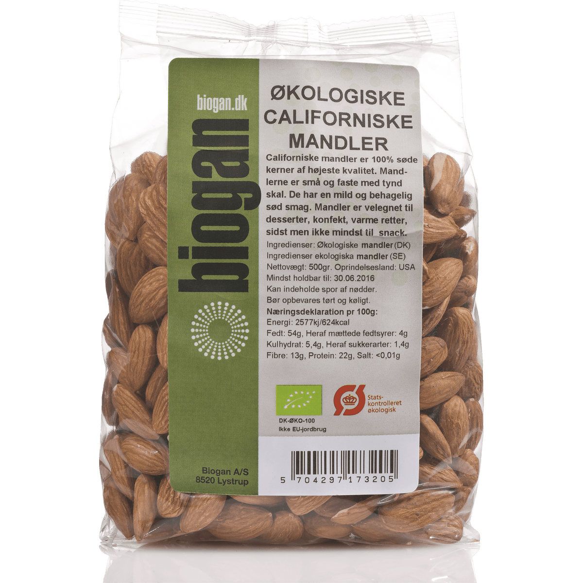 Biogan Mandel Kalifornien Ekologisk | 400 g