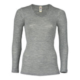 Blus Merinoull och Silke Light Grey från 