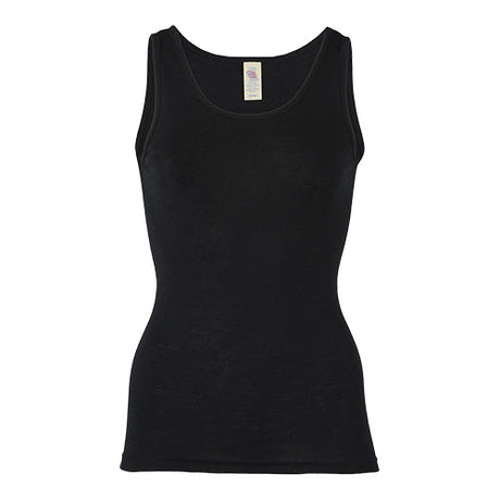Top, uld/silke, Black, str. 42/44