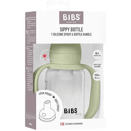 BIBS Baby Sippy Bottle Spout Silicone Sage