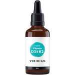 Viridian Nutrition D3 & K2 Vitamin (Flytande) | 50 ml