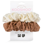 KooShoo Hår Scrunchie Cappuccino Plastfri 2 Stk